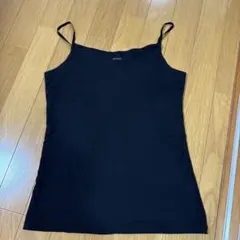 【美品】ユニクロ エアリズム キャミソール ブラック L インナー