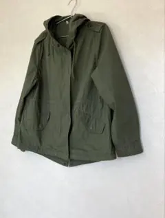 無印良品　Lサイズフードジャケット カーキグリーン マウンテンパーカー