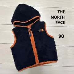 【THE NORTH FACE】フード付きベスト 90 ネイビー