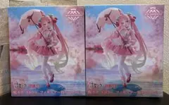 桜ミク AMP＋フィギュア〜桜ドレスver.〜　2体セットまとめ売り
