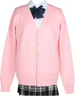 ピンク スクールカーディガン XXL 制服 学生服