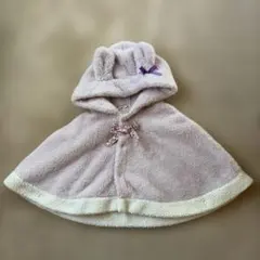 うさぎ耳付きフリースベビーポンチョ 60-90cm