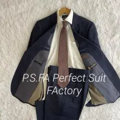 Perfect Suit FActory ネイビーチェックスーツA7