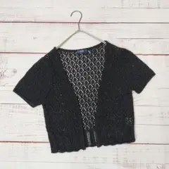 ロペ ROPE 半袖 ニット ボレロ ブラック ラメ Mのサムネイル
