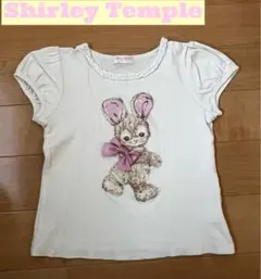 シャーリーテンプル　Tシャツ　130　うさぎ　薄い黄色　クリーム色　半袖