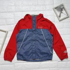 Columbia レインウェア パーカー キッズ S 赤/青 OMNI-TECH