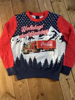 H＆M　エイチアンドエム　クリスマスセーター　メンズ　ニット　S コカコーラ