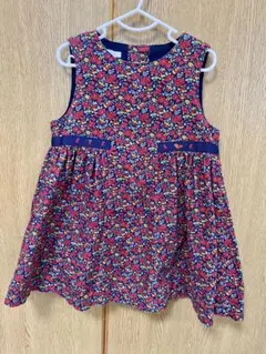 familiar リバティ 小花柄 ジャンパースカート　ワンピース 90