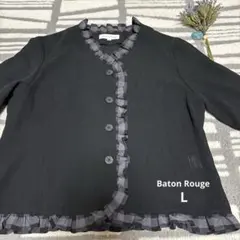 Baton Rouge 七分袖ジャケット　チェック柄　Lサイズのサムネイル