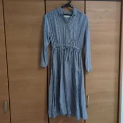 B:MING by beams platinum 長袖ストライプ ワンピース S