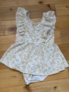 バースデイ　teteatete花柄フリルベビー水着 95cm ラッシュガード付