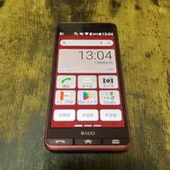 BASIO KYV43 レッド スマートフォン
