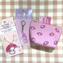 サンリオ マイメロディ ミニポーチ キーホルダー グッズ ピンク ダイソーセリア