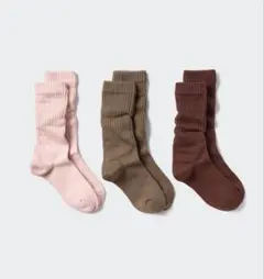 新品未使用　UNIQLO ルーズソックス3足セット 23~25cm バラ売り可のサムネイル