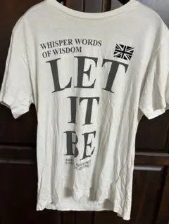 LET IT BE プリント Tシャツ ホワイト
