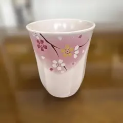 桜模様のピンク湯飲み
