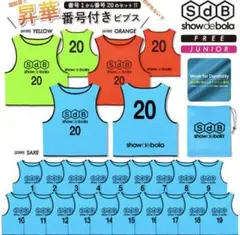 サッカー ビブス 20枚セット/ ジュニア用 (サックス)ショーデボーラのサムネイル