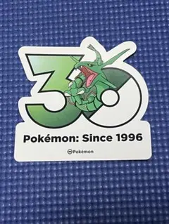ポケモン　韓国限定　30周年ロゴ　ステッカー　レックウザ 韓国限定】ポケモン 30周年 ステッカー レックウザ - メルカリ