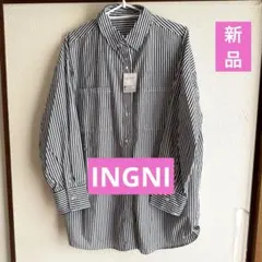 ★新品タグ付き★INGNI★ストライプ 長袖シャツ★Mサイズ★