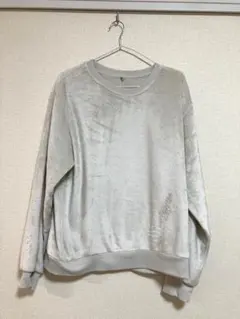 フリース 長袖 トップス　アイボリー