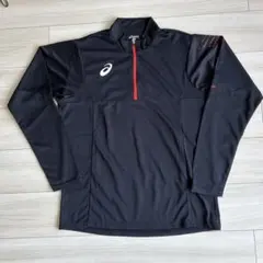 아식스 하프 지퍼 롱 슬리브 탑 (블랙)