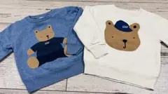 GAPくまちゃん裏起毛トレーナー2点100size