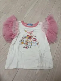 Chieco saku ウサギ刺繍 フリルTシャツ ホワイト チエコサク - メルカリ