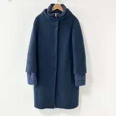 HERNO ヘルノ　ダウンコート　ネイビー　切り替え　42のサムネイル