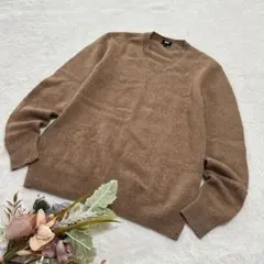 【ユニクロ】UNIQLO メンズ プレミアムラムVネックセーター（長袖） L ○