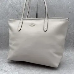 美品 COACH コーチ トートバッグ レザー シボ革 ビジネス A4可