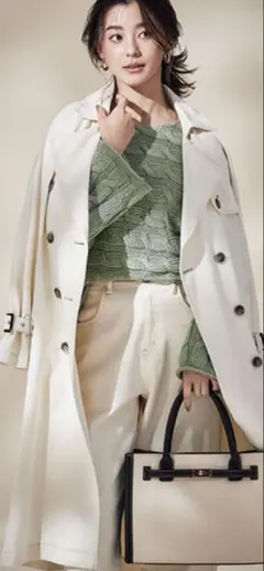 新品 LOUNIE 生成りソフトデニム トレンチコート