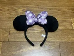 ディズニー 紫のドット カチューシャ