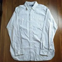 90s RALPH LAUREN vintage shirt チンスト　マチ付き