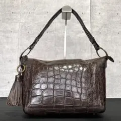 【新品同様】BEAUGRAND クロコダイル グレージュ セミショルダーバッグ ボーグラン BEAUGRAND JRA バッグ 2way ハンドバッグ ショルダーバッグ