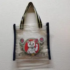 ヒグチユウコ ビニールバッグ トートバッグ 花とねこ PVC　SPUR付録のサムネイル