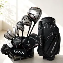 LYNX SILVER CAT RV3 ゴルフクラブセット 8本 キャディバッグのサムネイル