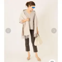 試着のみ Deuxieme Classe ミドルゲージVプルオーバー グレー