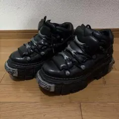 NEW ROCK ブラック 厚底ブーツ