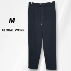 レディーステーパードパンツ M ウツクシルエット ダークネイビー ウエスト紐