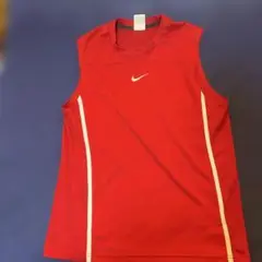 Nike DRI-FIT レッド タンクトップ L