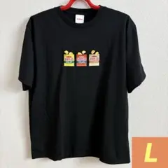 【新品】カルビー ポテトチップス 刺繍メンズ半袖Tシャツ Lサイズ 黒 残り1点