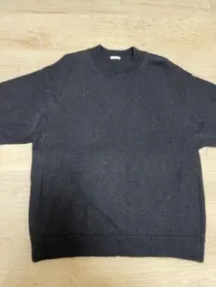 COMOLI ブラックアルパカ クルーネックニット　21AW