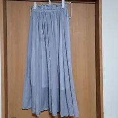 フレアスカートくすみブルー
