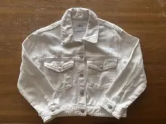 ZARA ホワイト ダメージデニムジャケット サイズ8