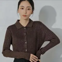 襟付きニット 長袖