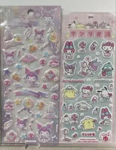 【正規品】サンリオ ぷっくり 立体シール 公式マーク有り 2枚セット