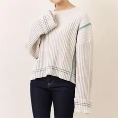 mlinラインリブニット