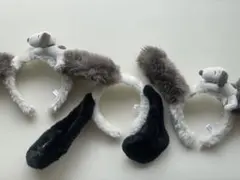 USJカチューシャ　スヌーピー3点セット