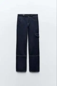 ZARA スリムフィットカーゴデニムパンツ 36