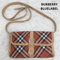 バーバリー ノバチェック柄 ミニショルダーバッグ ウエストポーチ 3way 赤系
